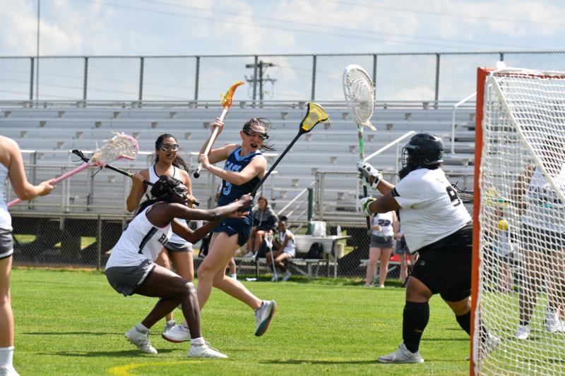 Cape’s Claire Lopez scores against Sussex Tech during a 2024 game. DAVE FREDERICK PHOTOS
